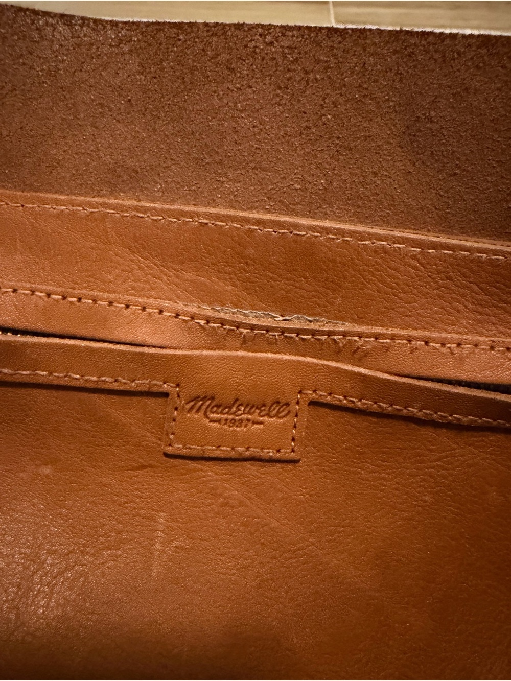 Madewell The Transport Tote English Saddle Brown Leather Classic Shoulder Bag - Picture 8 of 15
